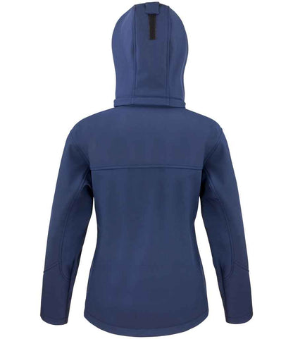 Result Core Ladies Hooded Soft Shell Jacket - Navy/Royal Blue (RS230F)