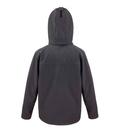 Result Core Hooded Soft Shell Jacket - Black/Grey (RS230M)