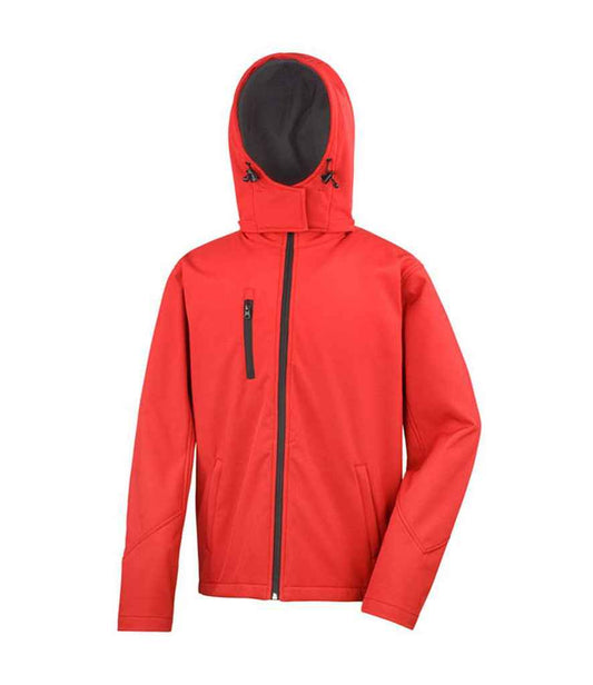 Result Core Hooded Soft Shell Jacket - Red/Black (RS230M)