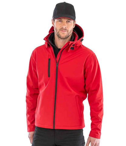 Result Core Hooded Soft Shell Jacket - Red/Black (RS230M)