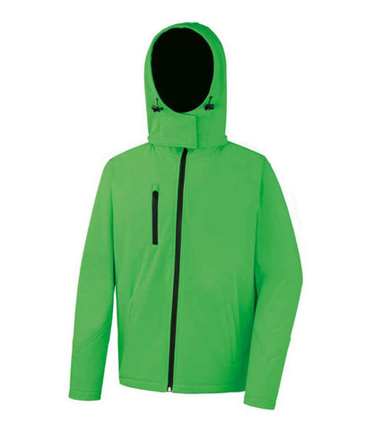 Result Core Hooded Soft Shell Jacket - Vivid Green/Black (RS230M)