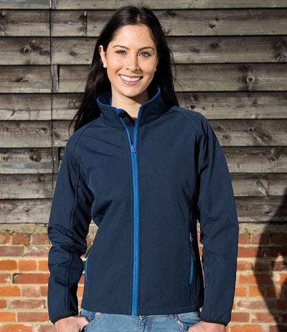 Result Core Ladies Printable Soft Shell Jacket - Navy/Royal Blue (RS231F)