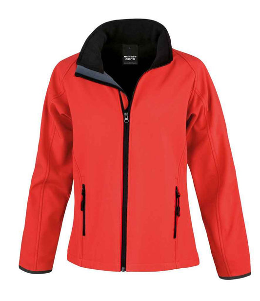 Result Core Ladies Printable Soft Shell Jacket - Red/Black (RS231F)