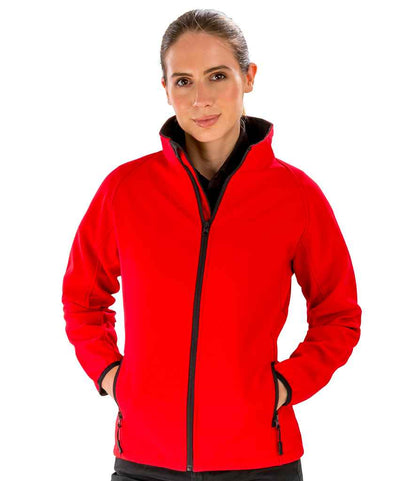 Result Core Ladies Printable Soft Shell Jacket - Red/Black (RS231F)