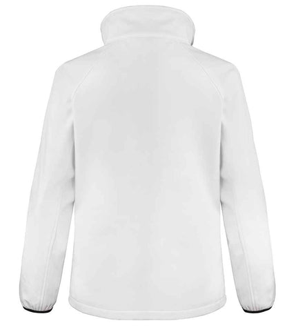 Result Core Ladies Printable Soft Shell Jacket - White/Black (RS231F)