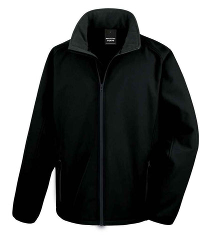 Result Core Printable Soft Shell Jacket - Black/Black (RS231M)
