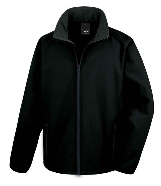 Result Core Printable Soft Shell Jacket - Black/Black (RS231M)