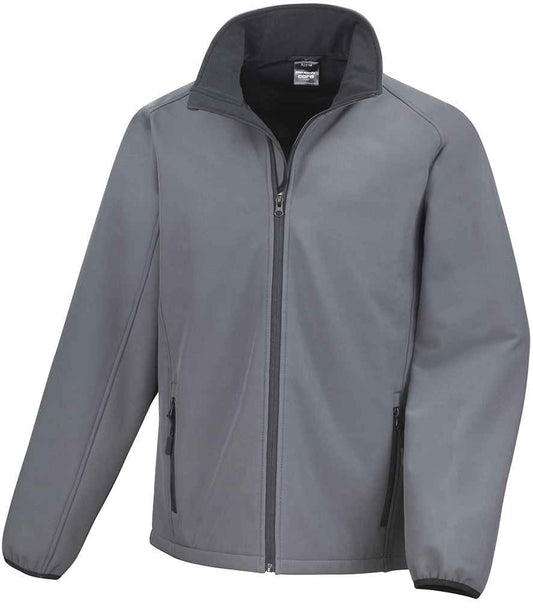 Result Core Printable Soft Shell Jacket - Charcoal/Black (RS231M)