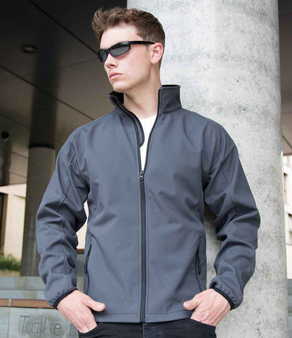 Result Core Printable Soft Shell Jacket - Charcoal/Black (RS231M)
