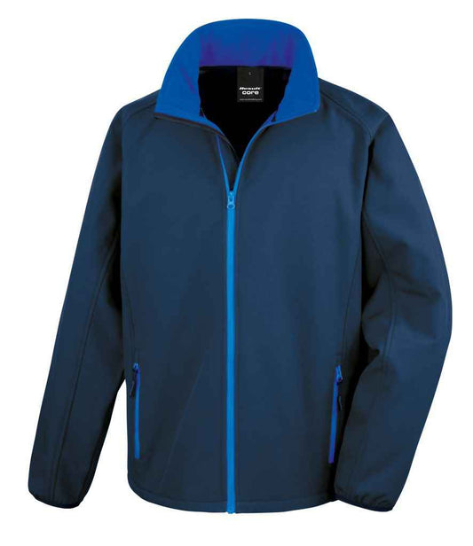 Result Core Printable Soft Shell Jacket - Navy/Royal Blue (RS231M)