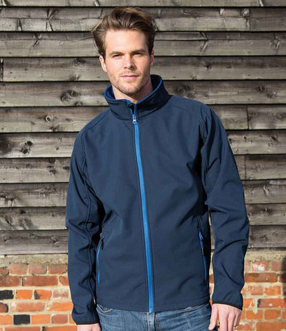 Result Core Printable Soft Shell Jacket - Navy/Royal Blue (RS231M)