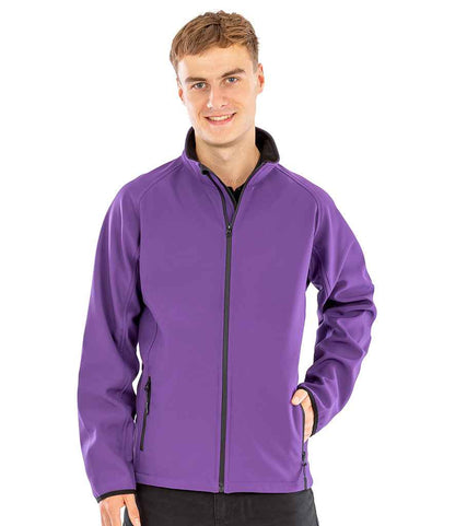 Result Core Printable Soft Shell Jacket - Purple/Black (RS231M)