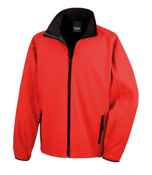Result Core Printable Soft Shell Jacket - Red/Black (RS231M)