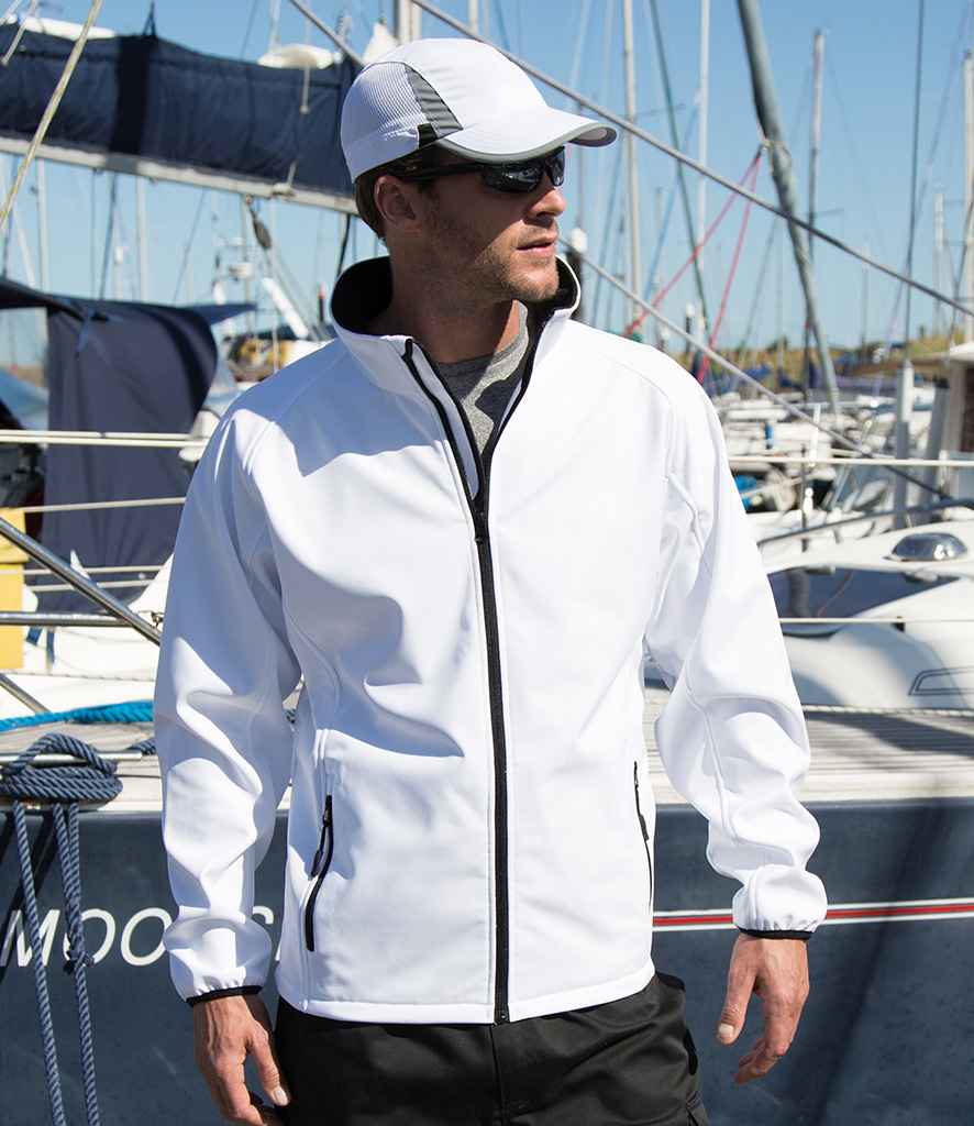 Result Core Printable Soft Shell Jacket - White/Black (RS231M)