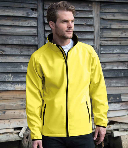 Result Core Printable Soft Shell Jacket - Yellow/Black (RS231M)