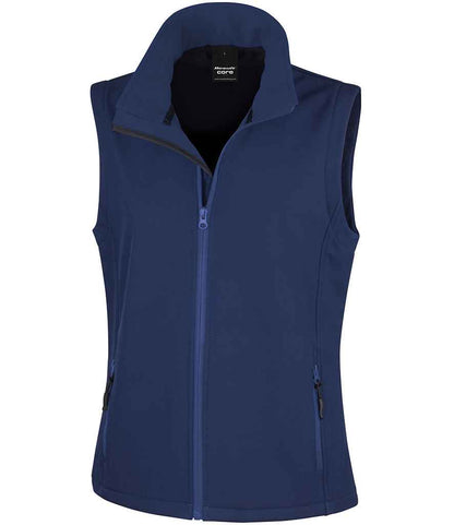 Result Core Ladies Printable Soft Shell Bodywarmer - Navy/Navy (RS232F)