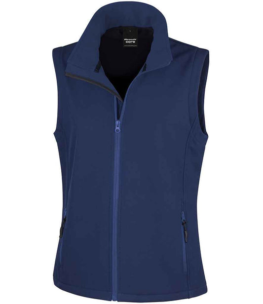 Result Core Ladies Printable Soft Shell Bodywarmer - Navy/Navy (RS232F)