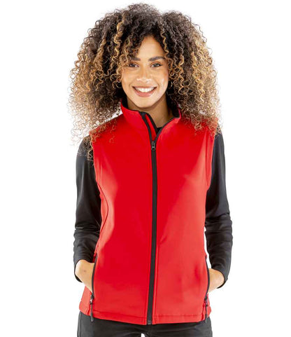 Result Core Ladies Printable Soft Shell Bodywarmer - Red/Black (RS232F)