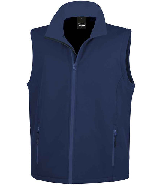 Result Core Printable Soft Shell Bodywarmer - Navy/Navy (RS232M)