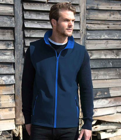 Result Core Printable Soft Shell Bodywarmer - Navy/Royal Blue (RS232M)