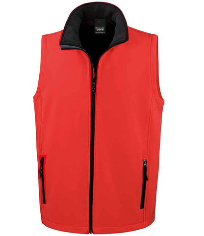 Result Core Printable Soft Shell Bodywarmer - Red/Black (RS232M)
