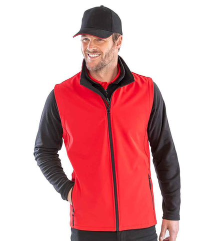 Result Core Printable Soft Shell Bodywarmer - Red/Black (RS232M)