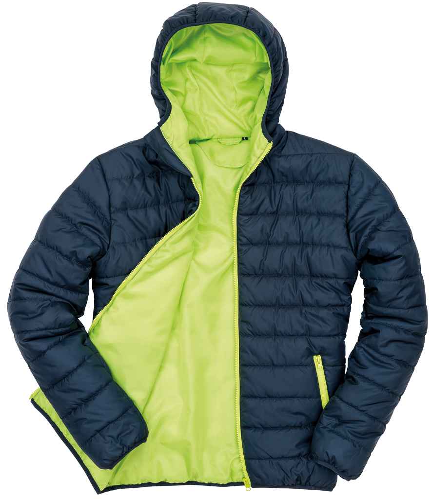Result Core Soft Padded Jacket - Navy/Lime Green (RS233M)