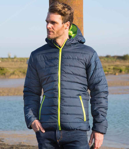 Result Core Soft Padded Jacket - Navy/Lime Green (RS233M)