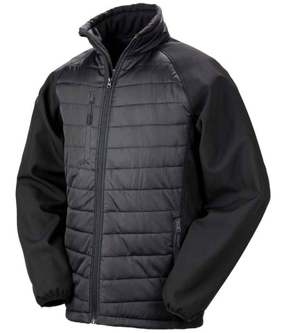 Result Genuine Recycled Compass Padded Jacket - Black/Black (RS237)