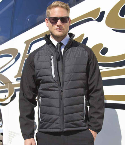 Result Genuine Recycled Compass Padded Jacket - Black/Grey (RS237)