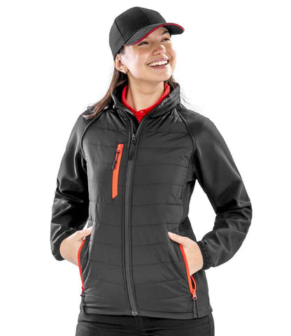 Result Genuine Recycled Compass Padded Jacket - Black/Red (RS237)