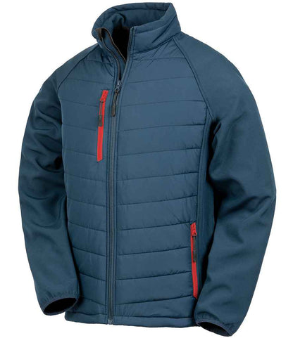 Result Genuine Recycled Compass Padded Jacket - Navy/Red (RS237)