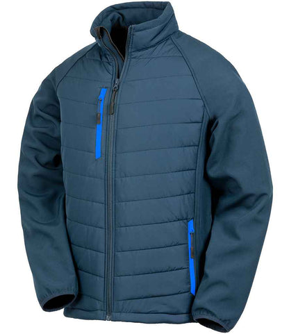 Result Genuine Recycled Compass Padded Jacket - Navy/Royal Blue (RS237)