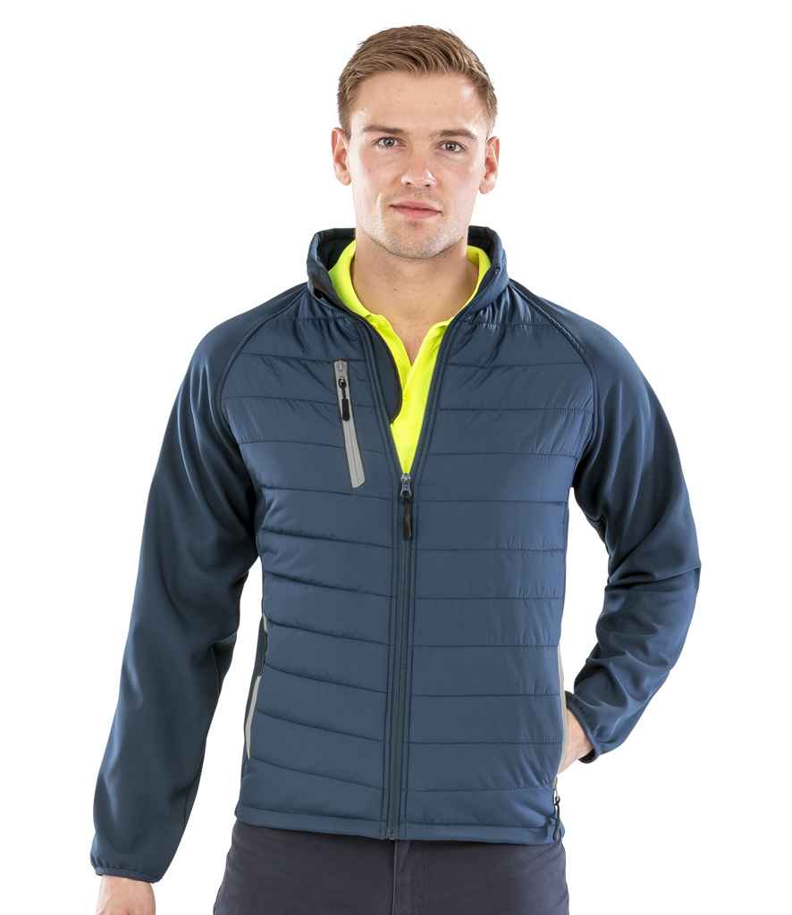 Result Genuine Recycled Compass Padded Jacket - Navy/Grey (RS237)