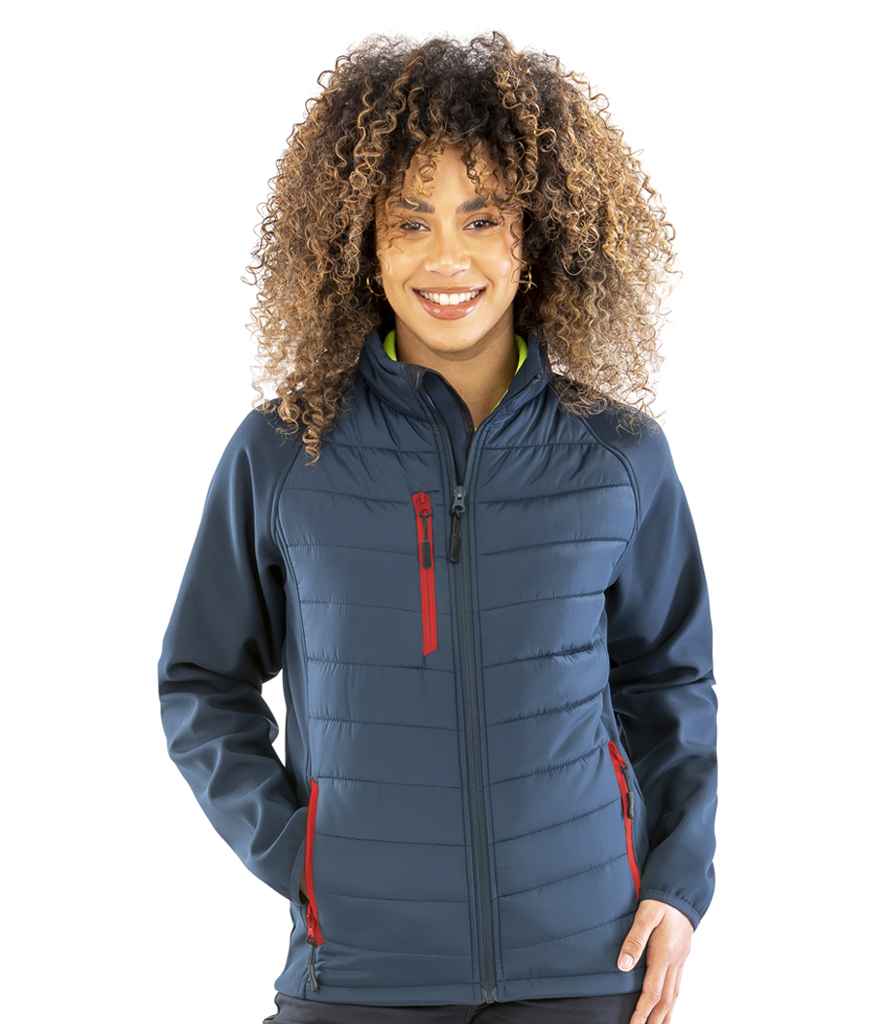 Result Genuine Recycled Compass Padded Jacket - Navy/Red (RS237)