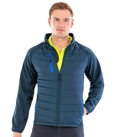 Result Genuine Recycled Compass Padded Jacket - Navy/Royal Blue (RS237)