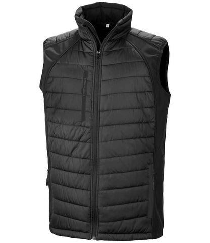 Result Genuine Recycled Compass Padded Gilet - Black/Black (RS238)