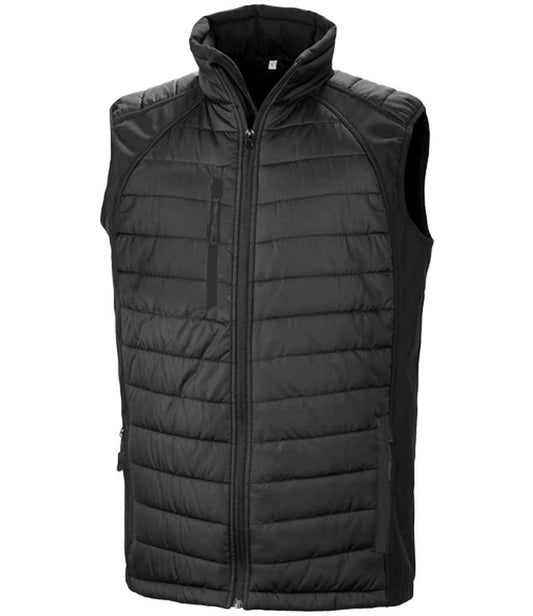 Result Genuine Recycled Compass Padded Gilet - Black/Black (RS238)