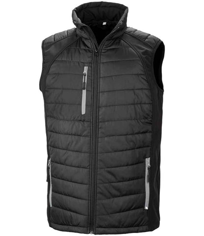 Result Genuine Recycled Compass Padded Gilet - Black/Grey (RS238)