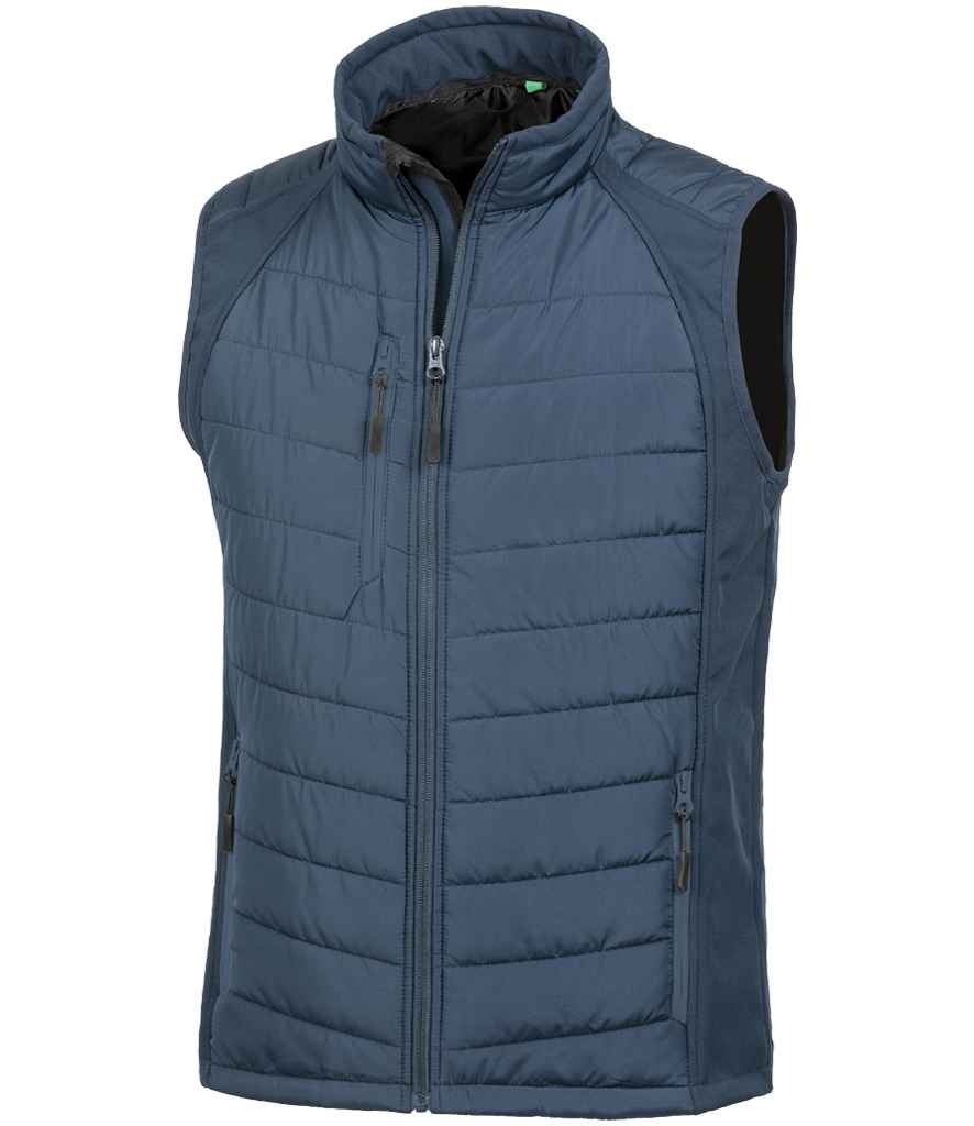 Result Genuine Recycled Compass Padded Gilet - Navy/Navy (RS238)
