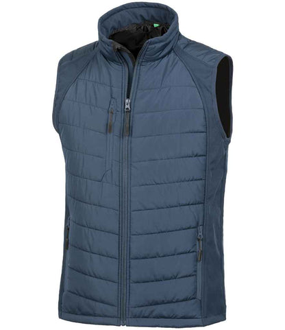 Result Genuine Recycled Compass Padded Gilet - Navy/Navy (RS238)