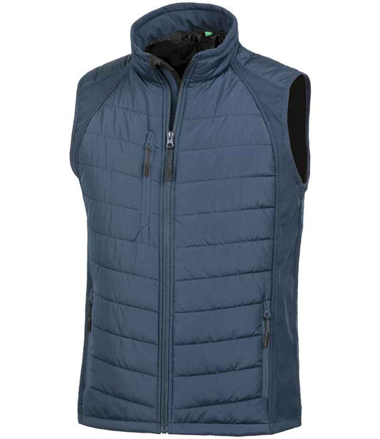 Result Genuine Recycled Compass Padded Gilet - Navy/Navy (RS238)