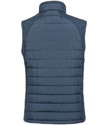 Result Genuine Recycled Compass Padded Gilet - Navy/Yellow (RS238)