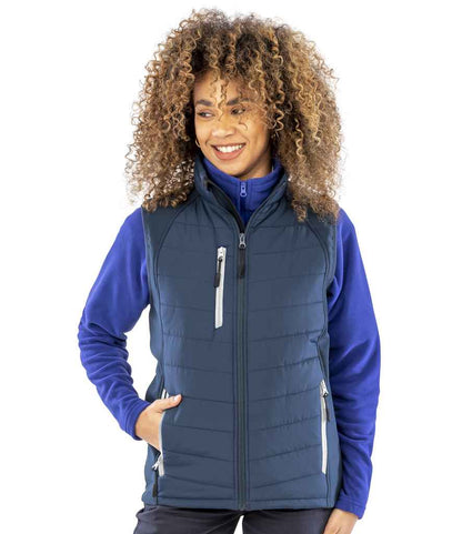 Result Genuine Recycled Compass Padded Gilet - Navy/Grey (RS238)