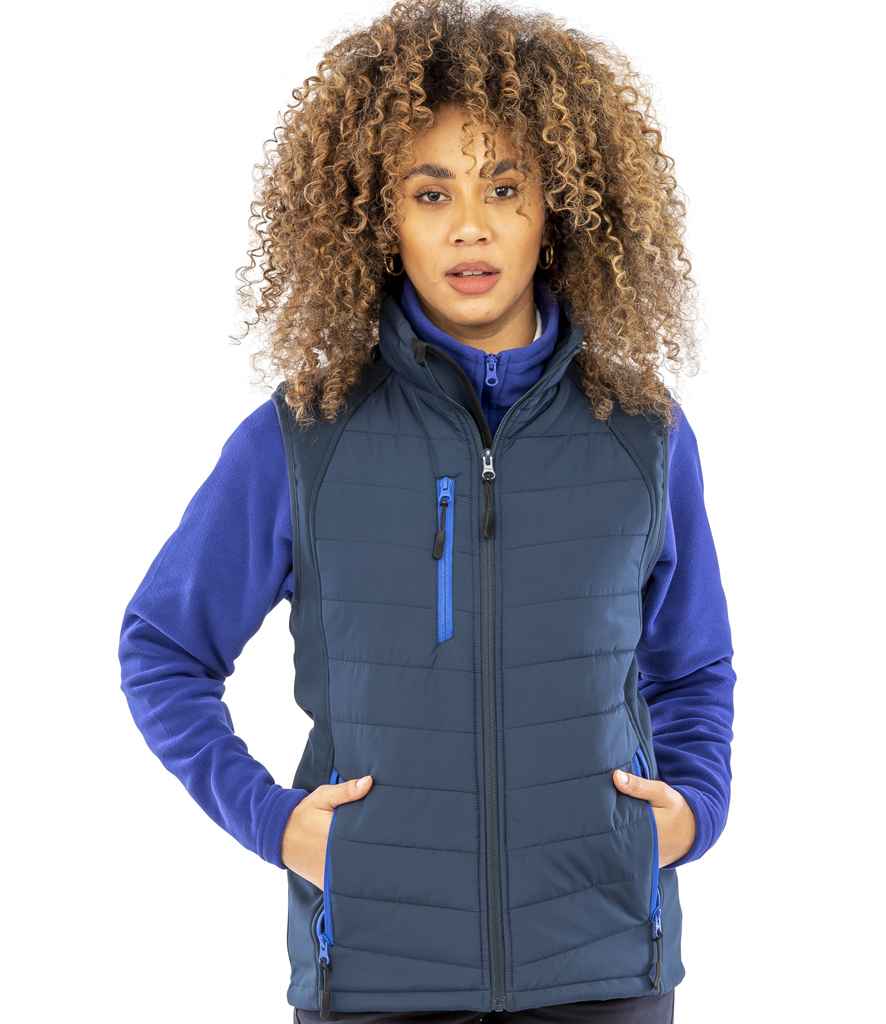 Result Genuine Recycled Compass Padded Gilet - Navy/Royal Blue (RS238)