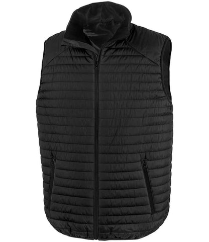 Result Genuine Recycled Thermoquilt Gilet - Black/Black (RS239)