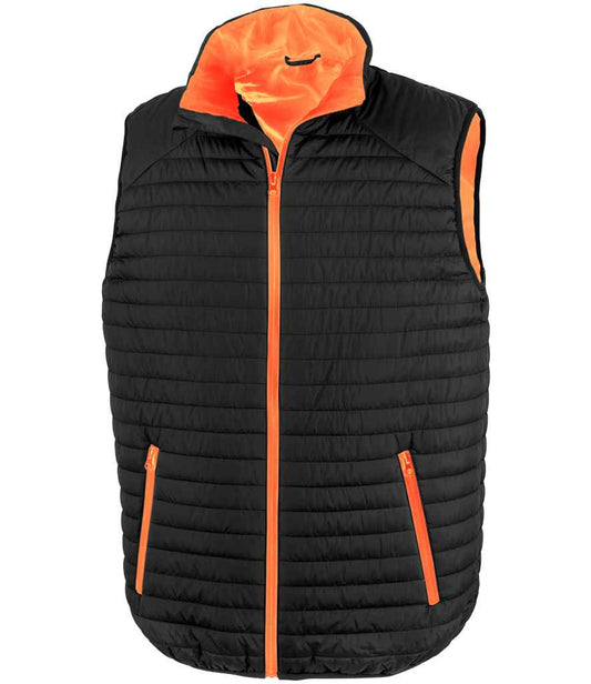 Result Genuine Recycled Thermoquilt Gilet - Black/Orange (RS239)