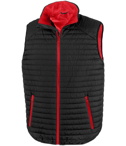 Result Genuine Recycled Thermoquilt Gilet - Black/Red (RS239)