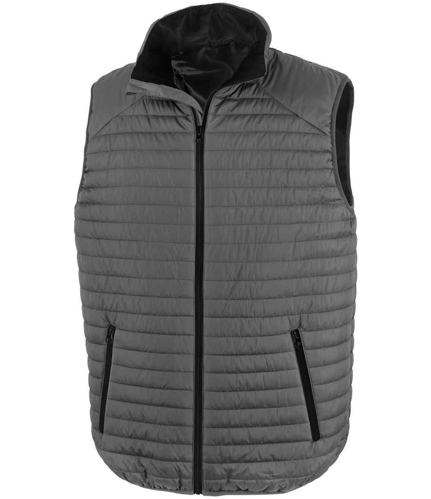 Result Genuine Recycled Thermoquilt Gilet - Grey/Black (RS239)