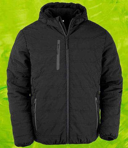 Result Genuine Recycled Compass Padded Winter Jacket - Black/Black (RS240)
